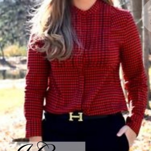 J.Crew Drapey Tuxedo Blouse Top M - Picture 1 of 12